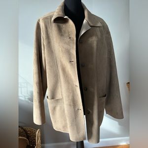 Alfred Dunner tan suede like jacket